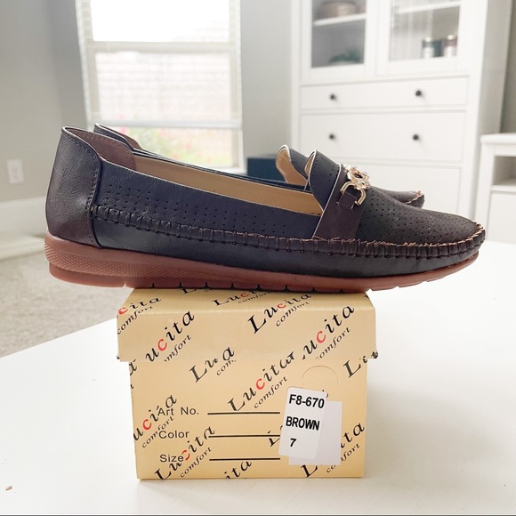 Lucita Comfort Brown Loafers F8-670 - Picture 7 of 10